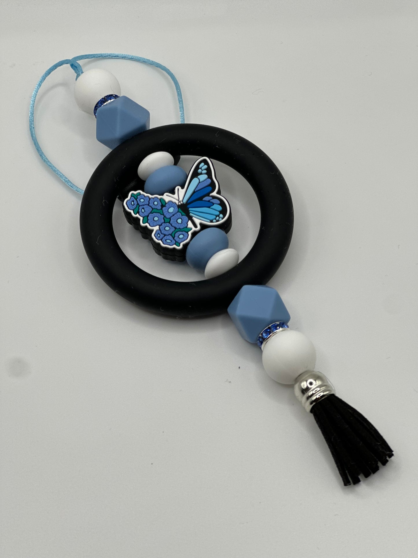 Blue Butterfly Car Charm
