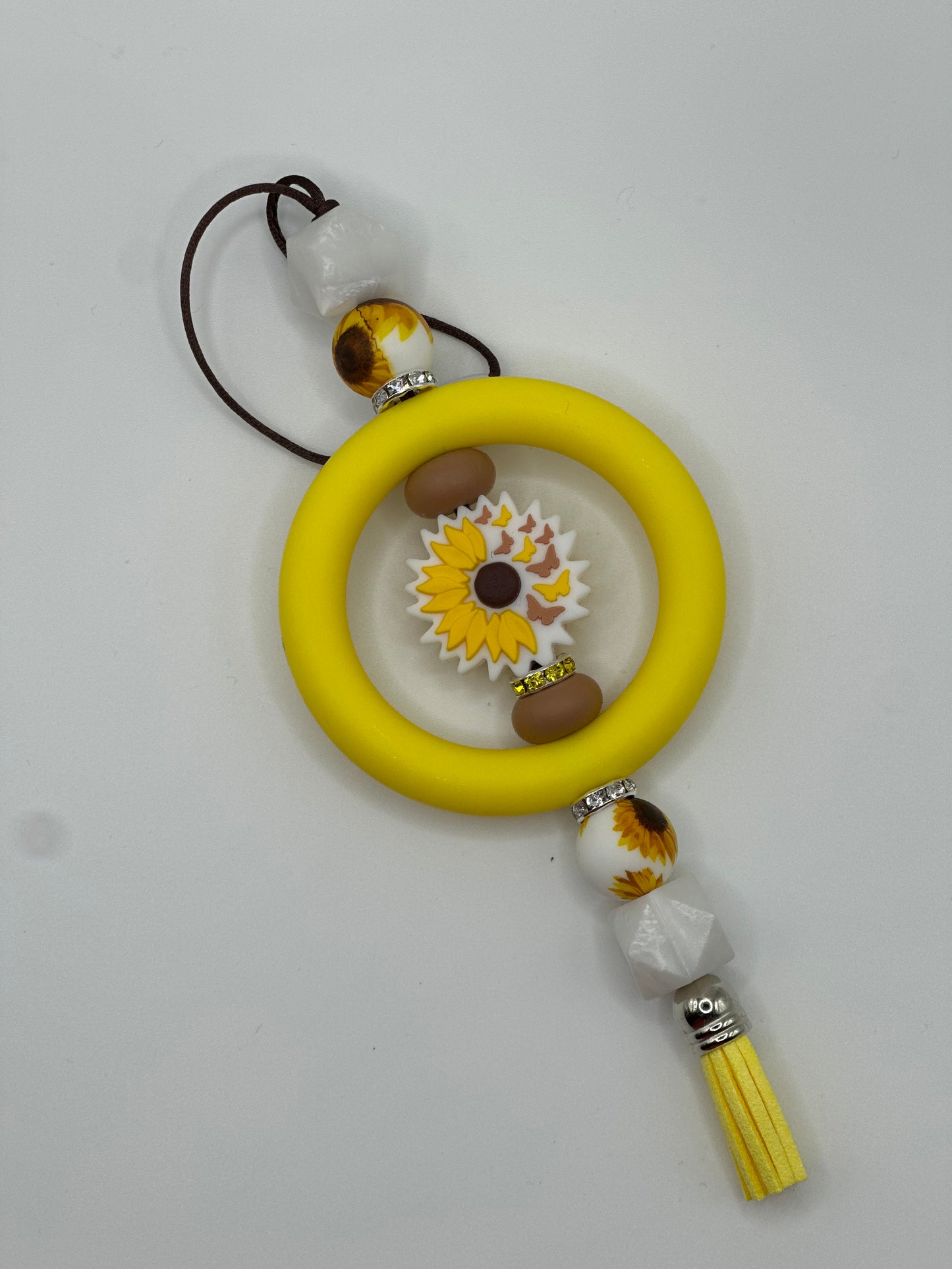 Yellow Sunflower Car Charm