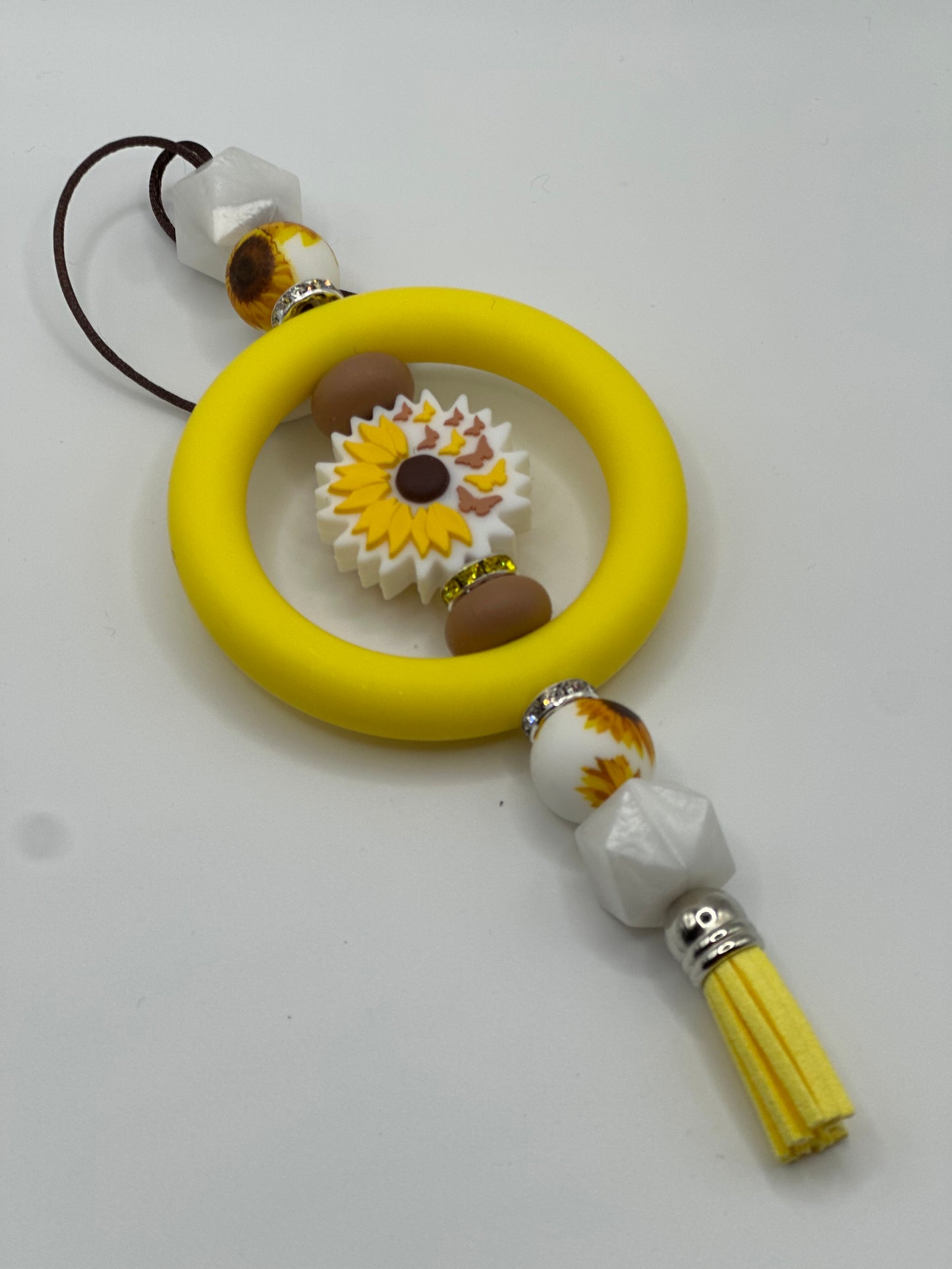 Yellow Sunflower Car Charm