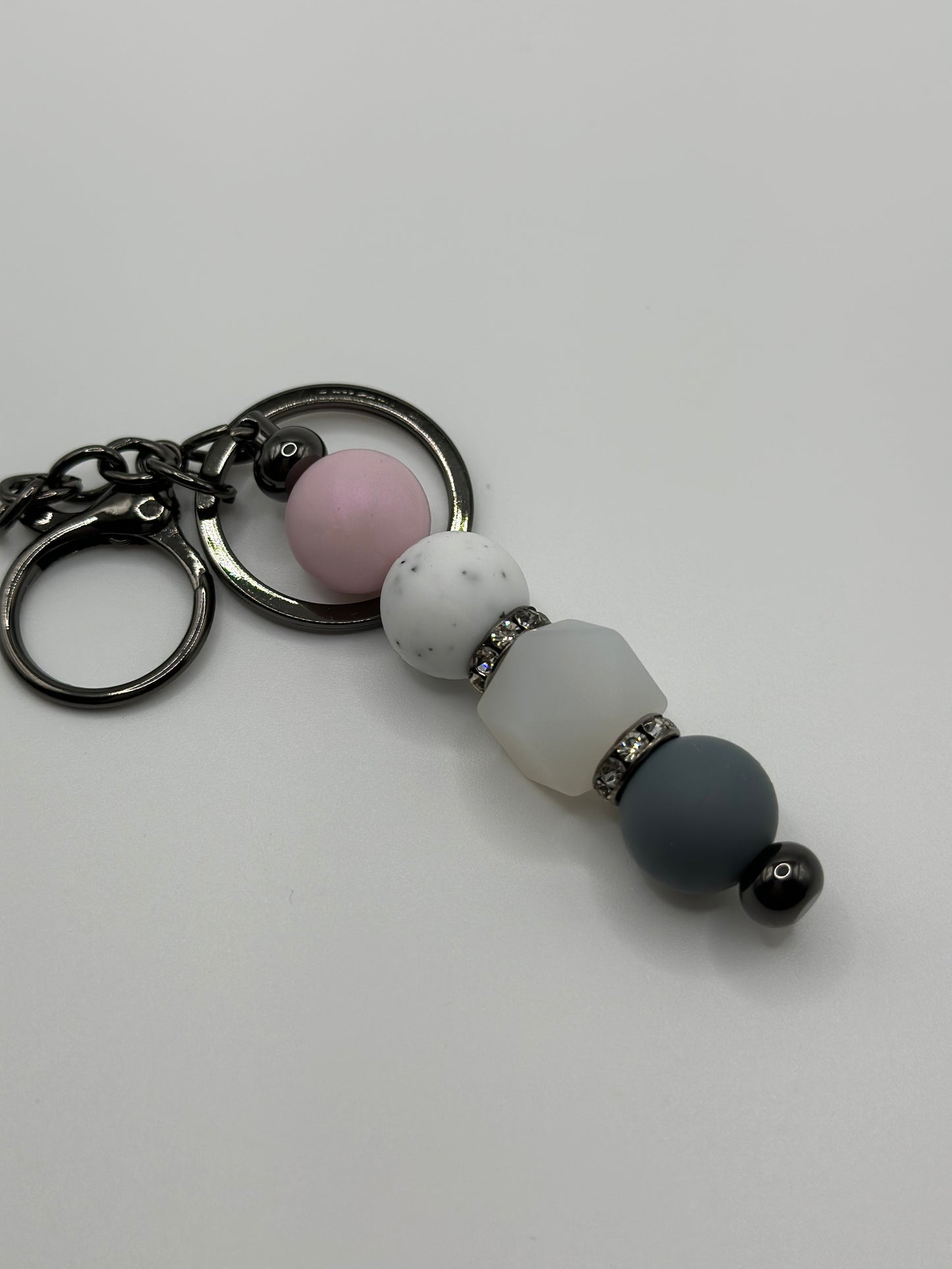 Pink Shimmer Glow bar keychain