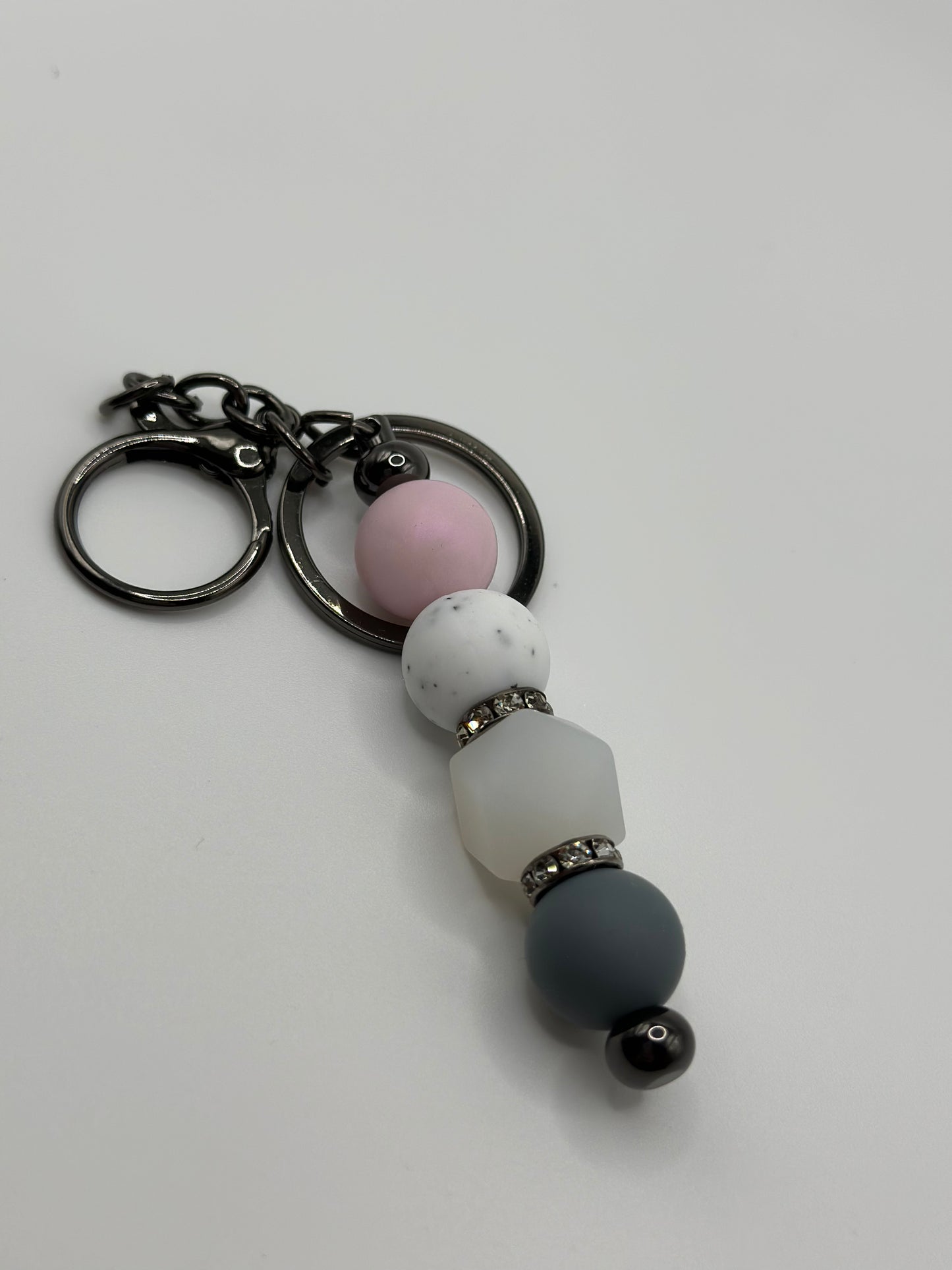 Pink Shimmer Glow bar keychain