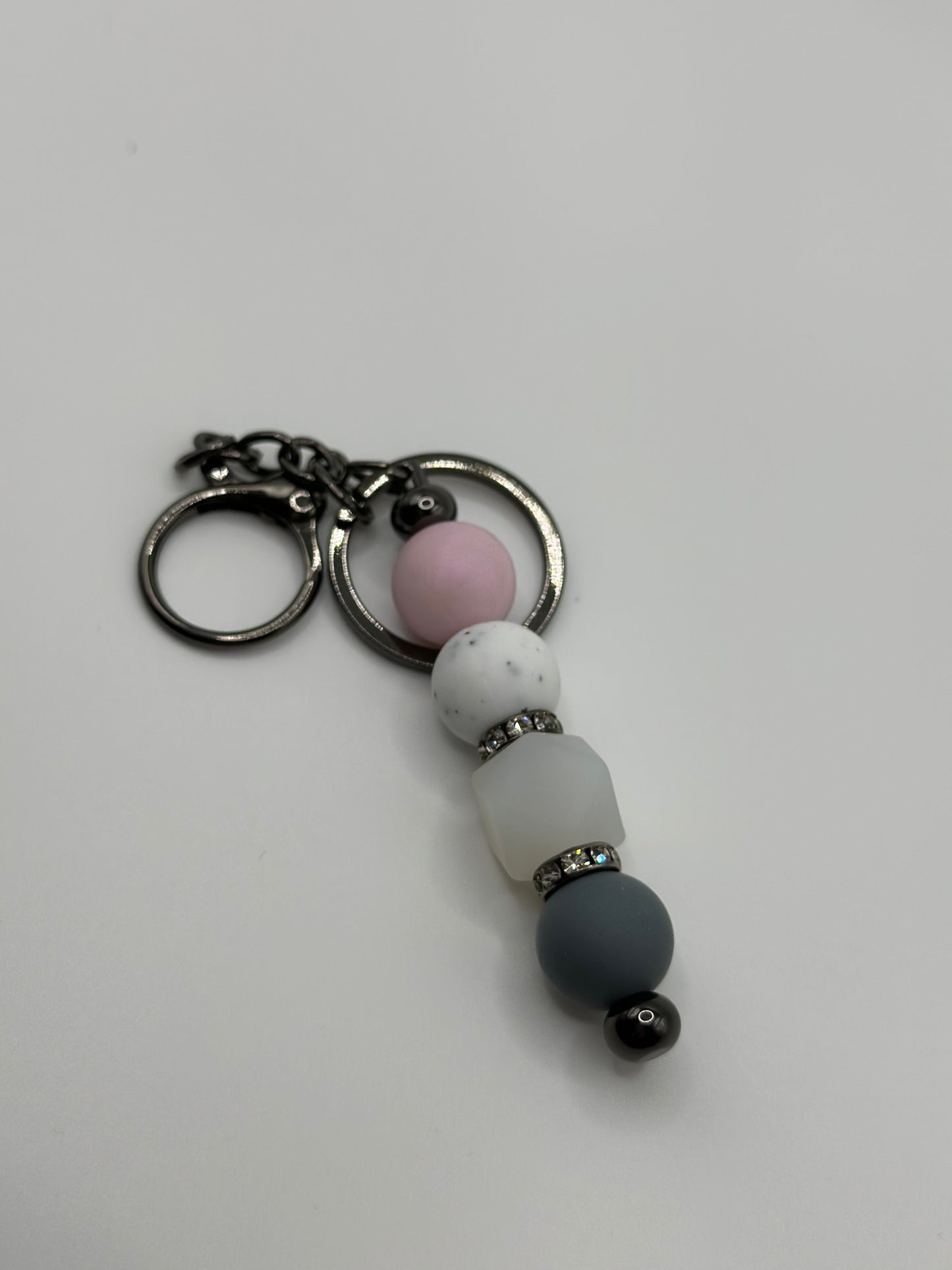 Pink Shimmer Glow bar keychain