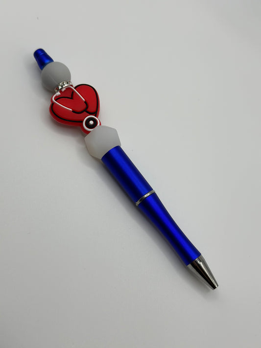 Red and Blue Stethoscope pen