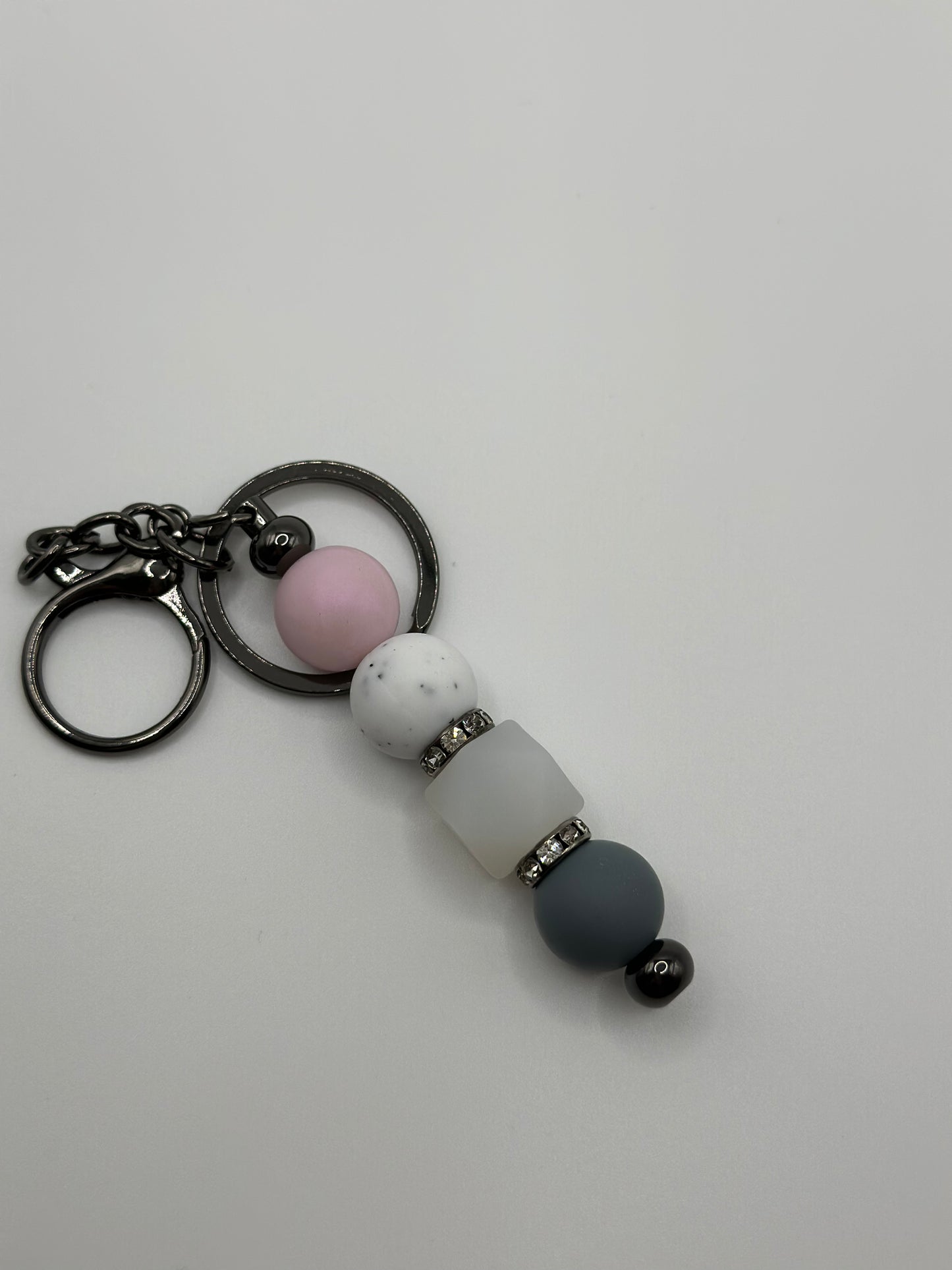 Pink Shimmer Glow bar keychain