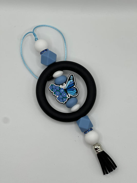 Blue Butterfly Car Charm